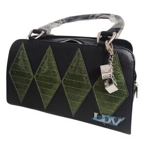 Lux de Ville Green High Roller Martini Green Black  Purse Retro Rockabilly Pinup